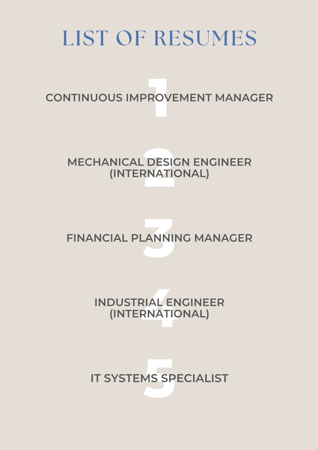 Sample Resumes in the Resume Writing Blueprint eBook