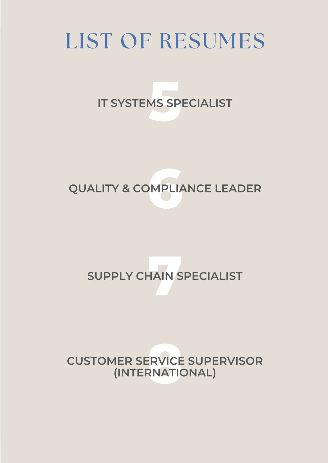 Sample Resumes in the Resume Writing Blueprint eBook